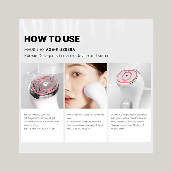 Medicube Age-R Ussera Korean Collagen Stimulating Skin Tightening Device - Picture 4 of 4